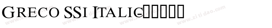 Greco SSi Italic字体转换